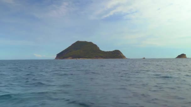 Turtle Island View Sea Zakynthos High Quality Footage — Wideo stockowe