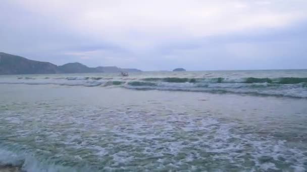 Sea Waves Beach Greece High Quality Footage — Video