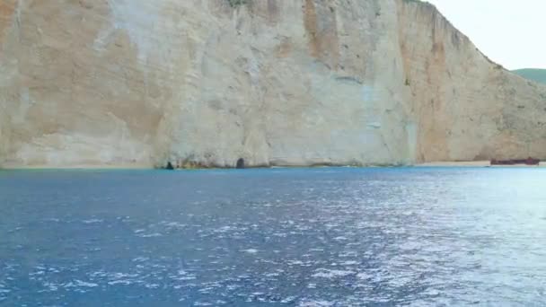 Zakynthos Navagio Bay Shipwreck High Quality Footage — Stockvideo