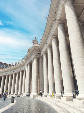 huge Greek-built columns In Greece. High quality photo