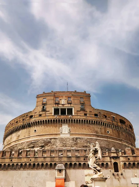 Saint Angel Castle Tiber River Rome Italy High Quality Photo — Stock Photo, Image