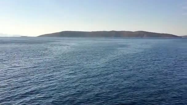 Vista Ondulada Del Océano Desde Ferry Imágenes Fullhd Alta Calidad — Vídeo de stock