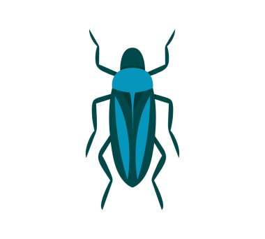 Beyaz arkaplanda izole edilmiş web tasarımı için hata vektör simgesi. Böcek ve Böcek çizgi film tarzında ayarlandı.