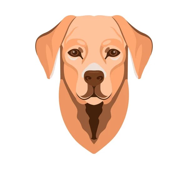 Hundekopf-Ikone. Zeichentrickfilm Hundegesicht. Vektor-Illustration isoliert auf weiß. Hundeköpfe. — Stockvektor