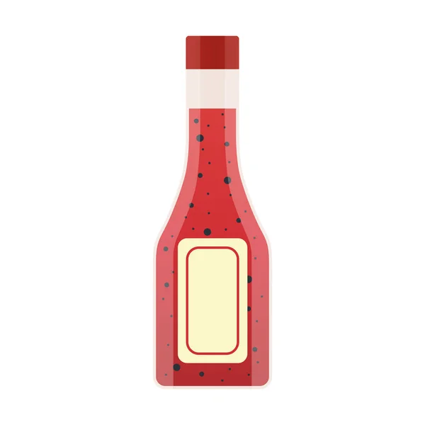 Saucenflaschen Vektor-Design isoliert auf weiß. — Stockvektor
