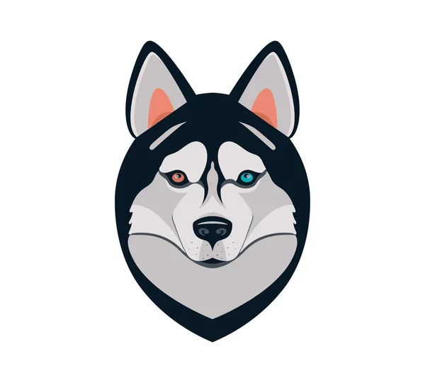 Icono cabeza de perro. Cara de perro de dibujos animados. Ilustración vectorial aislada en blanco. Cabezas de perro. — Vector de stock