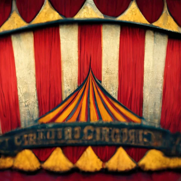 3D rendering of a the funfairs with the circus tent in colorful shape inside the carnival