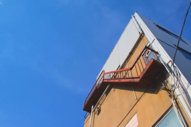 Old Japanese style building in the city of Osaka.