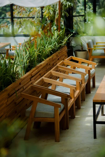 Minimalist Style Cafe Interior Cafe Chairs Tables — 图库照片