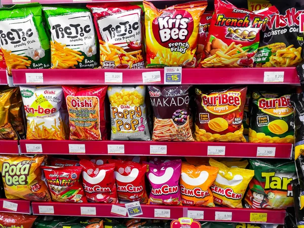 Magetan Indonesia July 2022 Snacks Traded Indonesian Supermarkets — Stock Fotó
