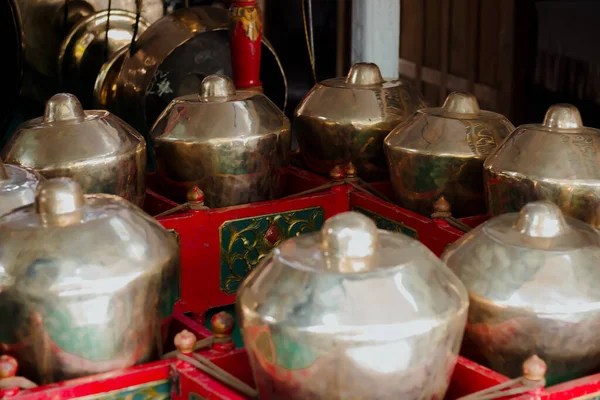 Gamelan Bonang Gamelan Kendang Kenong Gong Традиційні Яванські Балійські Музичні — стокове фото