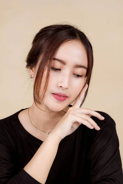 Beautiful Young Asian Woman Fresh Clean Skin Facial Care Facial — Stok Foto