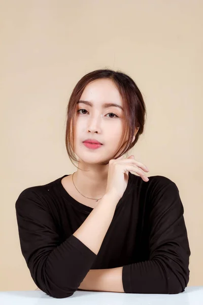 Beautiful Young Asian Woman Fresh Clean Skin Facial Care Facial — Photo