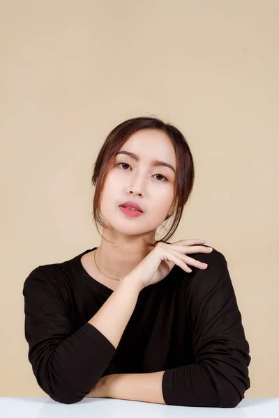 Beautiful Young Asian Woman Fresh Clean Skin Facial Care Facial — Photo