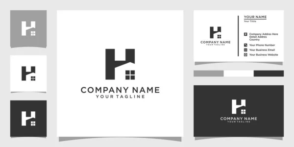 Initial Letter Home Vector Logo Design Concept — Wektor stockowy