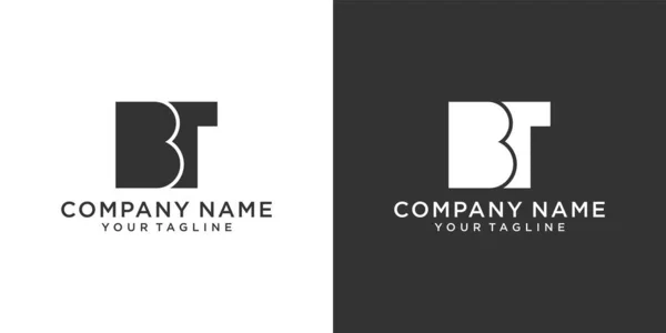 Letter Logo Design Vector Black White Background — Vetor de Stock