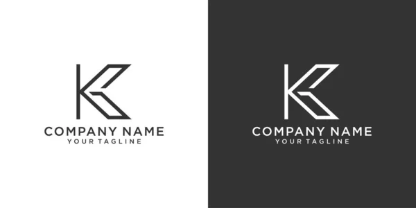 Letter Logo Design Vector Black White Background — Vettoriale Stock