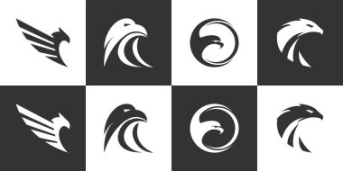Set of Falcon logo vector illustration design