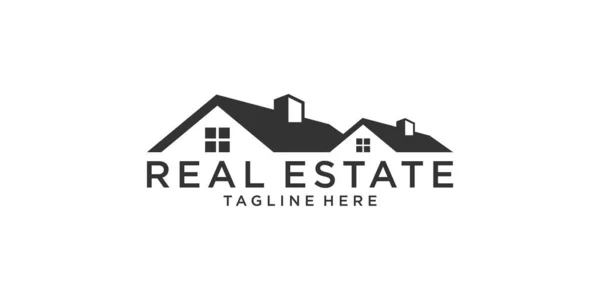 Roof Home Logo Vector Design Concept Real Estate Logo — Vetor de Stock