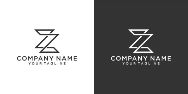 Letter Monogram Logo Design Vector Black White Background — Vetor de Stock