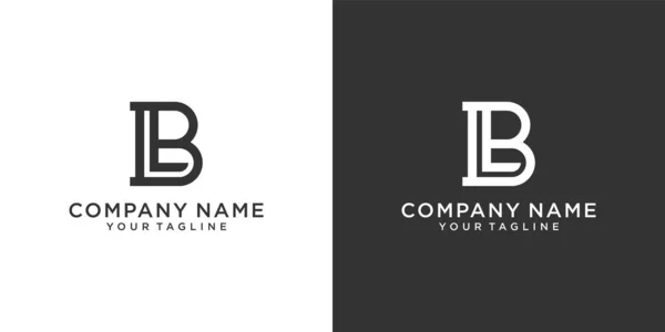 Initial Letter Logo Design Vector Black White Background — Vettoriale Stock