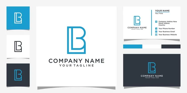 Initial Letter Logo Design Vector Business Card Design — Vetor de Stock