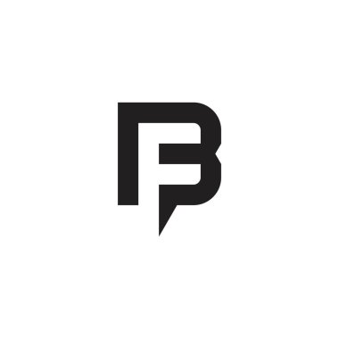 FB or BF initial letter logo design vector template.