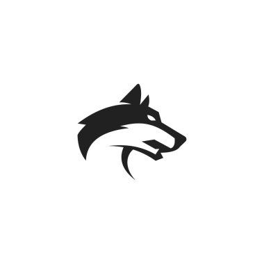 Wolf head abstract vector logo design vector template.