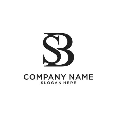 SB or BS initial letter logo design vector template.