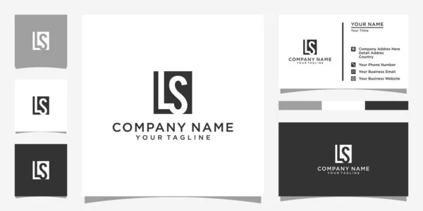 Letter Logo Design Vector Template Business Card Design — Stock Vector