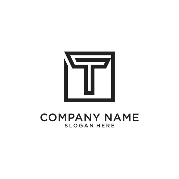 Initial Letter Logo Design Template Vector — Vector de stock