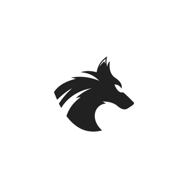 Wolf Head Abstract Vector Logo Design Vector Template — Vettoriale Stock