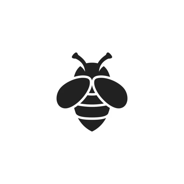 Vector Cartoon Illustration Bee Flying Bee Icon Bee Logo — Vettoriale Stock