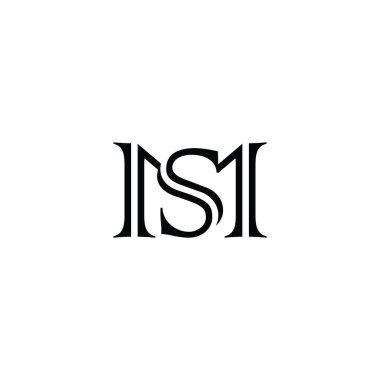 MS or SM initial letter logo design vector.