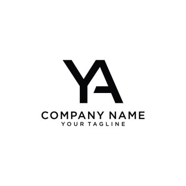 YA or AY initial letter logo design vector.