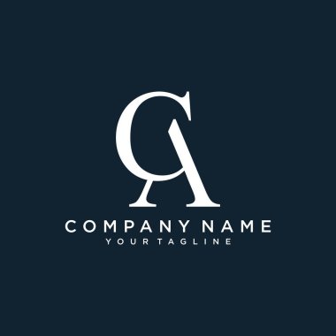 CA or AC initial letter logo design vector.