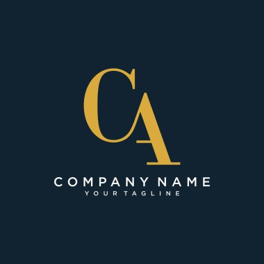 CA or AC initial letter logo design vector.