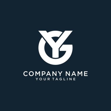 YG or GY initial letter logo design concept.