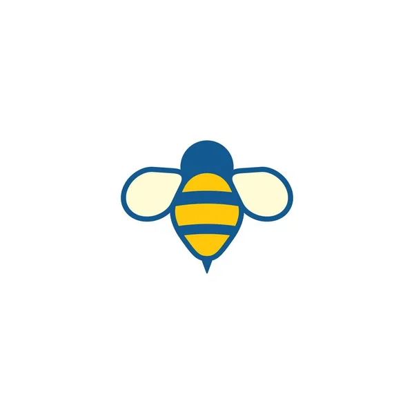 Vector Cartoon Illustration Bee Flying Bee Icon Bee Logo — Stok Vektör