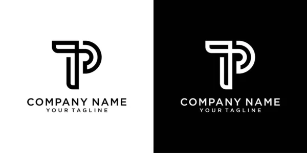 Letter Logo Design Template Vector Black White Background – stockvektor