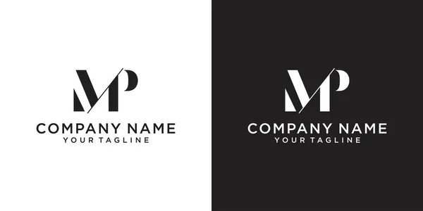 Letter Logo Design Template Vector Black White Background — Wektor stockowy