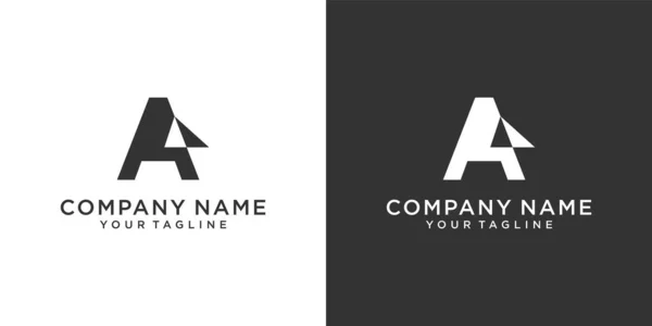 Initial Letter Logo Design Vector Template Black White Background — Vetor de Stock