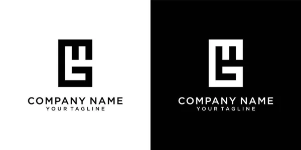 Initial Letter Logo Design Vector Black White Background — Vetor de Stock
