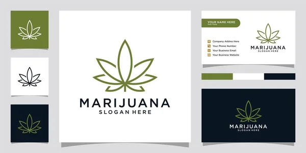 Cannabis Leaf Logo Medical Pharmaceutical Marijuana Logo Design Vector — Stock Vector