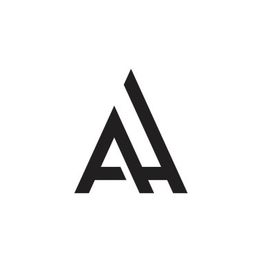 AH or HA letter logo design vector.