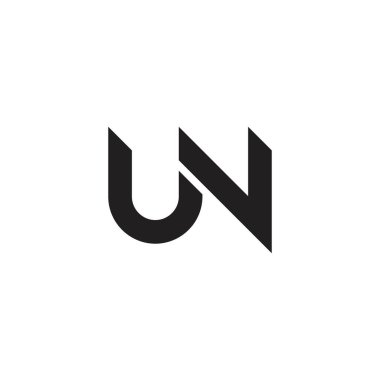 UN or NU initial letter logo design vector.