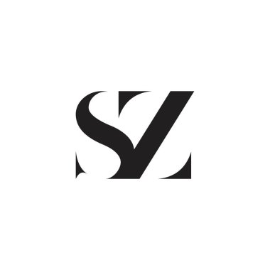 SZ or ZS initial letter logo design vector