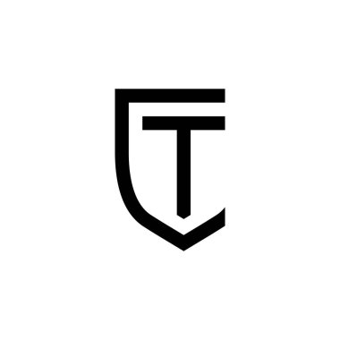 CT or TC initial letter logo design vector on white background.