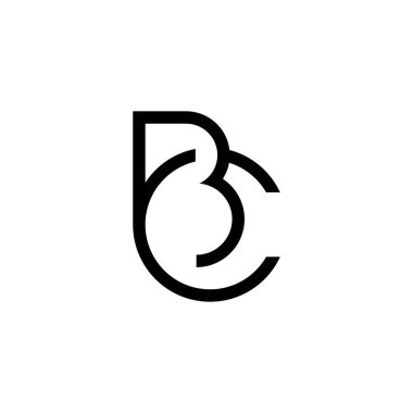BC or CB initial letter logo design vector.