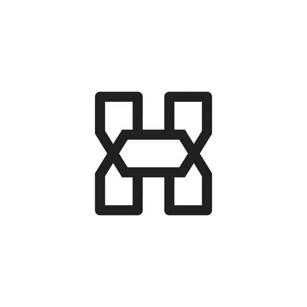 H文字ロゴデザインベクター — ストックベクタ